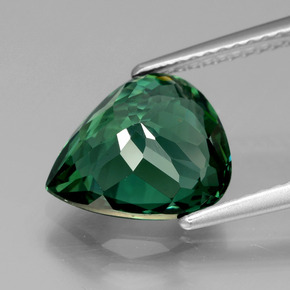 Apatita verde natural 3,23ct, formato de pêra, VS