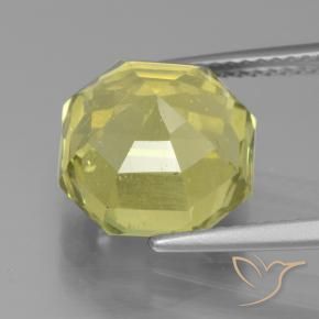 Apatita Luz amarela Natural 6.61ct, Corte Octógono / Esmeralda, VS