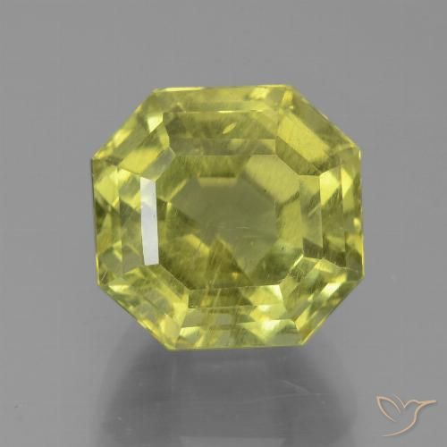 6.95ct Natural Limão amarelo Apatita, Corte Esmeralda, VS