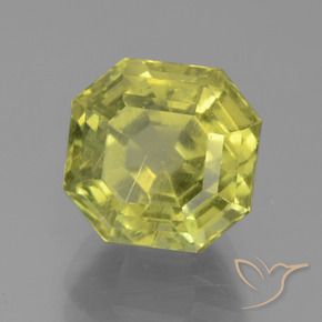 Apatita Limão amarelo Natural 6.95ct, Corte Octógono / Esmeralda, VS