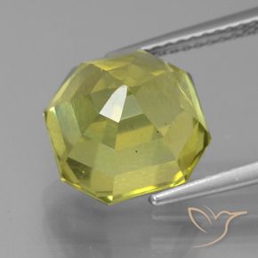 Apatita Limão amarelo Natural 6.95ct, Corte Octógono / Esmeralda, VS
