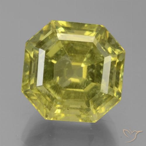 9.42ct Natural amarelo médio Apatita, Corte Esmeralda, VS
