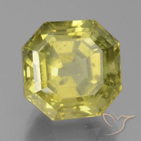 Apatita amarelo médio Natural 9.42ct, Corte Octógono / Esmeralda, VS