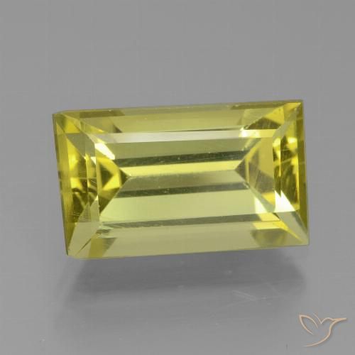 4,94 quilates de apatita amarela, baguete de 12,5 x 7,4 mm cortada de Madagascar, Photo A