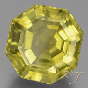 Apatita amarelo médio Natural 15.89ct, Corte Octógono / Esmeralda, VS