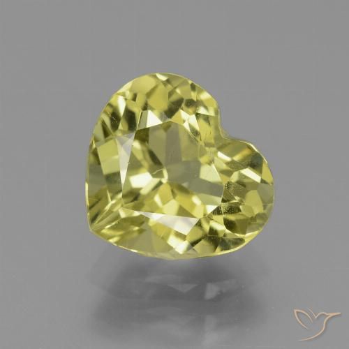 2.18ct Natural Milho Amarelo Claro Apatita, Coração, VS