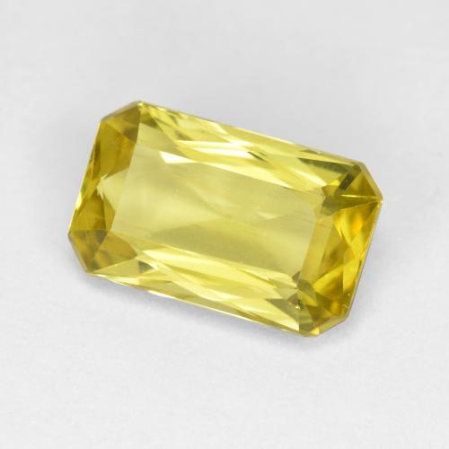 Apatita Amarelo acastanhado Natural 2.45ct, Corte Esmeralda, VVS-VS