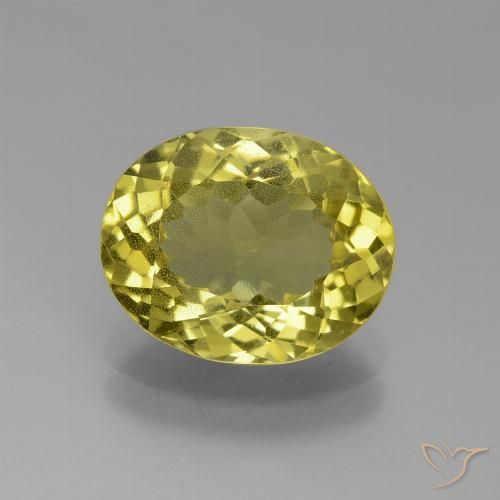2.86ct Natural amarelo médio Apatita, oval, VS