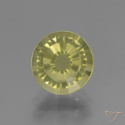 2.14ct Natural Amarelo claro médio Apatita, Redondo, VVS-VS
