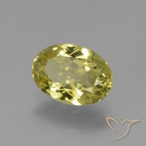 Apatita amarelo natural 1,49ct, corte oval, VS