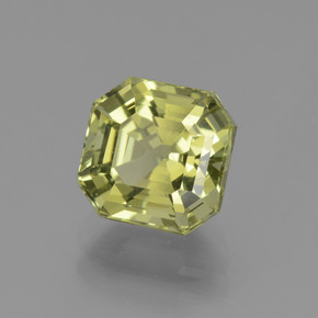 Apatita verde natural 3,43ct, corte esmeralda, VS