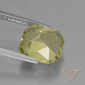 Apatita Amarelo esverdeado Natural 3.67ct, Corte Octógono / Esmeralda, VS