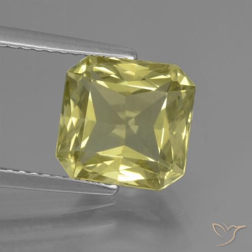 3.73ct Natural Amarelo esverdeado Apatita, Corte Esmeralda, VVS-VS