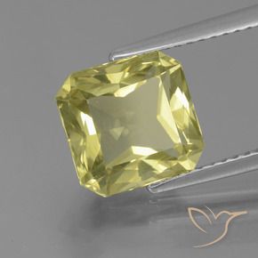 Apatita Amarelo esverdeado Natural 3.73ct, Corte Octógono / Esmeralda, VVS-VS