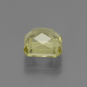 Apatita milho amarelo claro natural 2,88ct, corte esmeralda, VS