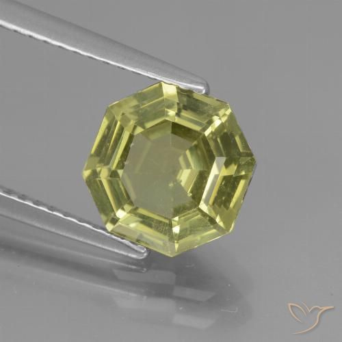 2.48ct Natural Verde amarelo Apatita, Corte Esmeralda, VS