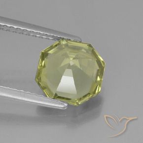 Apatita Verde amarelo Natural 2.48ct, Corte Octógono / Esmeralda, VS