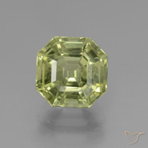 3.46ct Natural Luz verde Apatita, Corte Esmeralda, VS