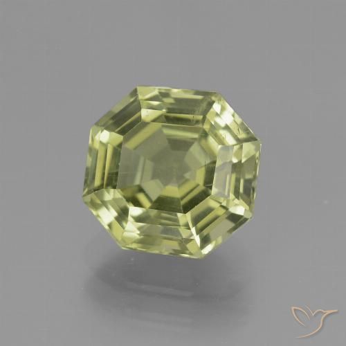 3.31ct Natural Amarelo verde Apatita, Corte Esmeralda, VS