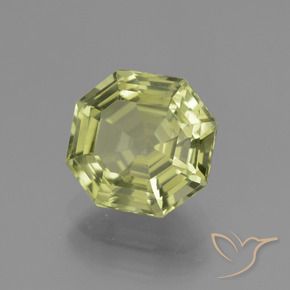 Apatita Amarelo verde Natural 3.31ct, Corte Octógono / Esmeralda, VS