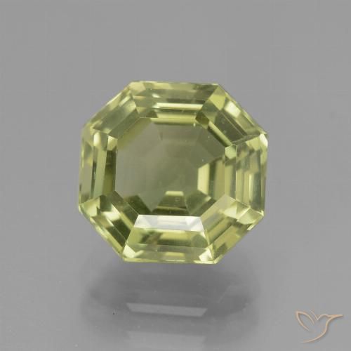 3.86ct Natural Verde amarelado Apatita, Corte Esmeralda, VS