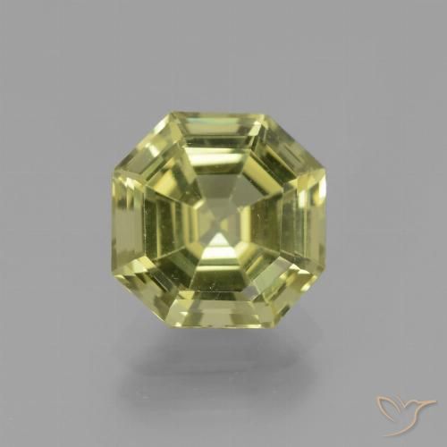 2.73ct Natural amarelo médio Apatita, Corte Esmeralda, VS