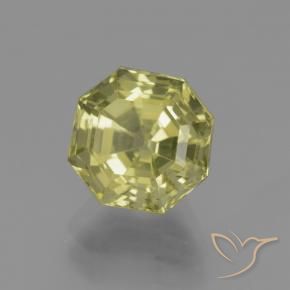 Apatita Amarelo esverdeado Natural 3.42ct, Corte Octógono / Esmeralda, VS
