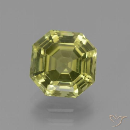 3.21ct Natural Amarelo verde Apatita, Corte Esmeralda, VVS-VS