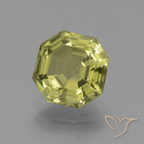 Apatita Amarelo verde Natural 3.21ct, Corte Octógono / Esmeralda, VVS-VS