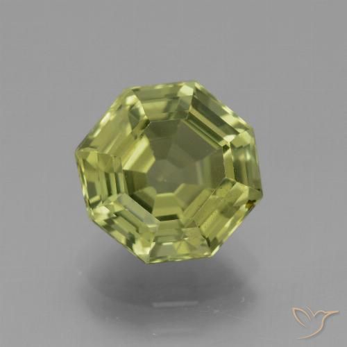 3.36ct Natural Amarelo verde Apatita, Corte Esmeralda, VS