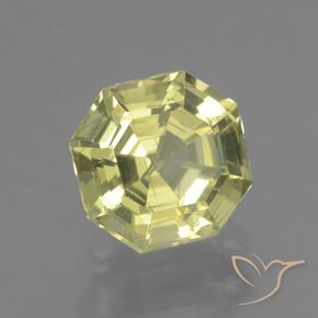 Apatita Limão amarelo Natural 1.63ct, Corte Octógono / Esmeralda, VS