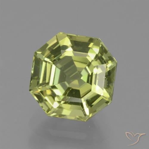 2.28ct Natural amarelo médio Apatita, Corte Esmeralda, VVS-VS