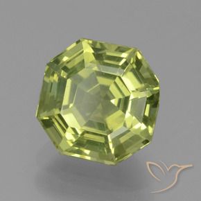 Apatita Limão amarelo Natural 2.23ct, Corte Octógono / Esmeralda, VS