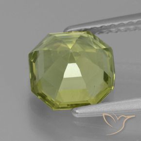 Apatita Limão amarelo Natural 2.23ct, Corte Octógono / Esmeralda, VS