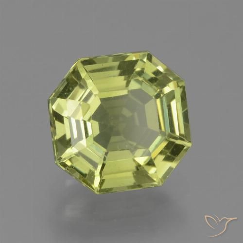 1.91ct Natural Amarelo verde Apatita, Corte Esmeralda, VS