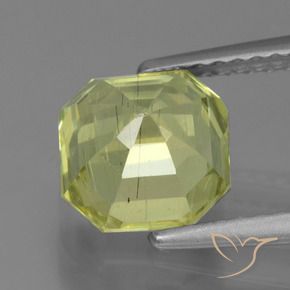 Apatita Luz amarela Natural 2.24ct, Corte Octógono / Esmeralda, VS-SI