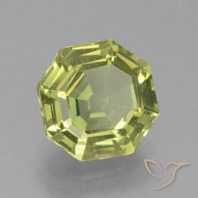 Apatita amarelo médio Natural 2.02ct, Corte Octógono / Esmeralda, VVS-VS