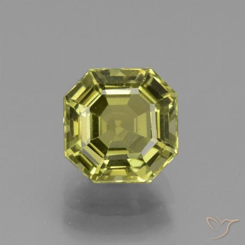 3.03ct Natural amarelo médio Apatita, Corte Esmeralda, VS