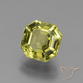 Apatita amarelo médio Natural 3.03ct, Corte Octógono / Esmeralda, VS