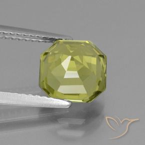 Apatita amarelo médio Natural 3.03ct, Corte Octógono / Esmeralda, VS