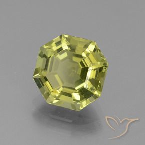 Apatita Verde amarelo Natural 3.00ct, Corte Octógono / Esmeralda, VS
