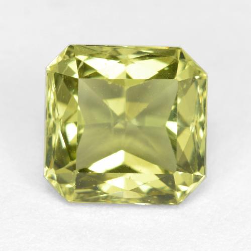 Apatita amarelo natural 3,06ct, corte esmeralda, VS
