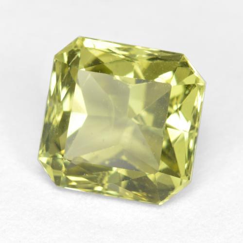 Apatita amarelo natural 3,06ct, corte esmeralda, VS
