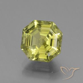 Apatita amarelo médio Natural 3.30ct, Corte Octógono / Esmeralda, VVS-VS