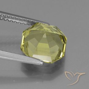 Apatita amarelo médio Natural 3.33ct, Corte Octógono / Esmeralda, VS