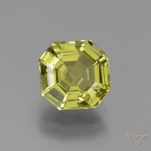 2.68ct Natural Verde amarelo Apatita, Corte Esmeralda, VVS-VS