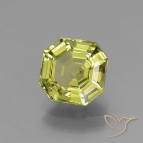 Apatita Verde amarelo Natural 2.68ct, Corte Octógono / Esmeralda, VVS-VS