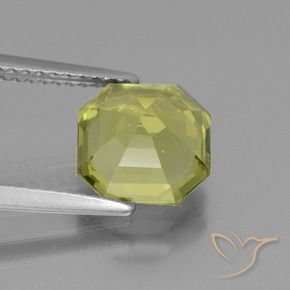 Apatita Verde amarelo Natural 2.68ct, Corte Octógono / Esmeralda, VVS-VS
