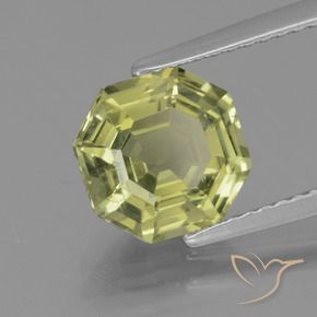 Apatita Amarelo verde Natural 2.47ct, Corte Octógono / Esmeralda, VS