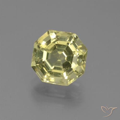 2.43ct Natural Amarelo esverdeado Apatita, Corte Esmeralda, VS
